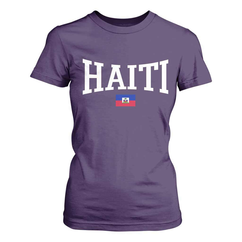 Haiti Haitian Flag Caribbean Souvenir T Shirt For Women Vintage Varsity Sports