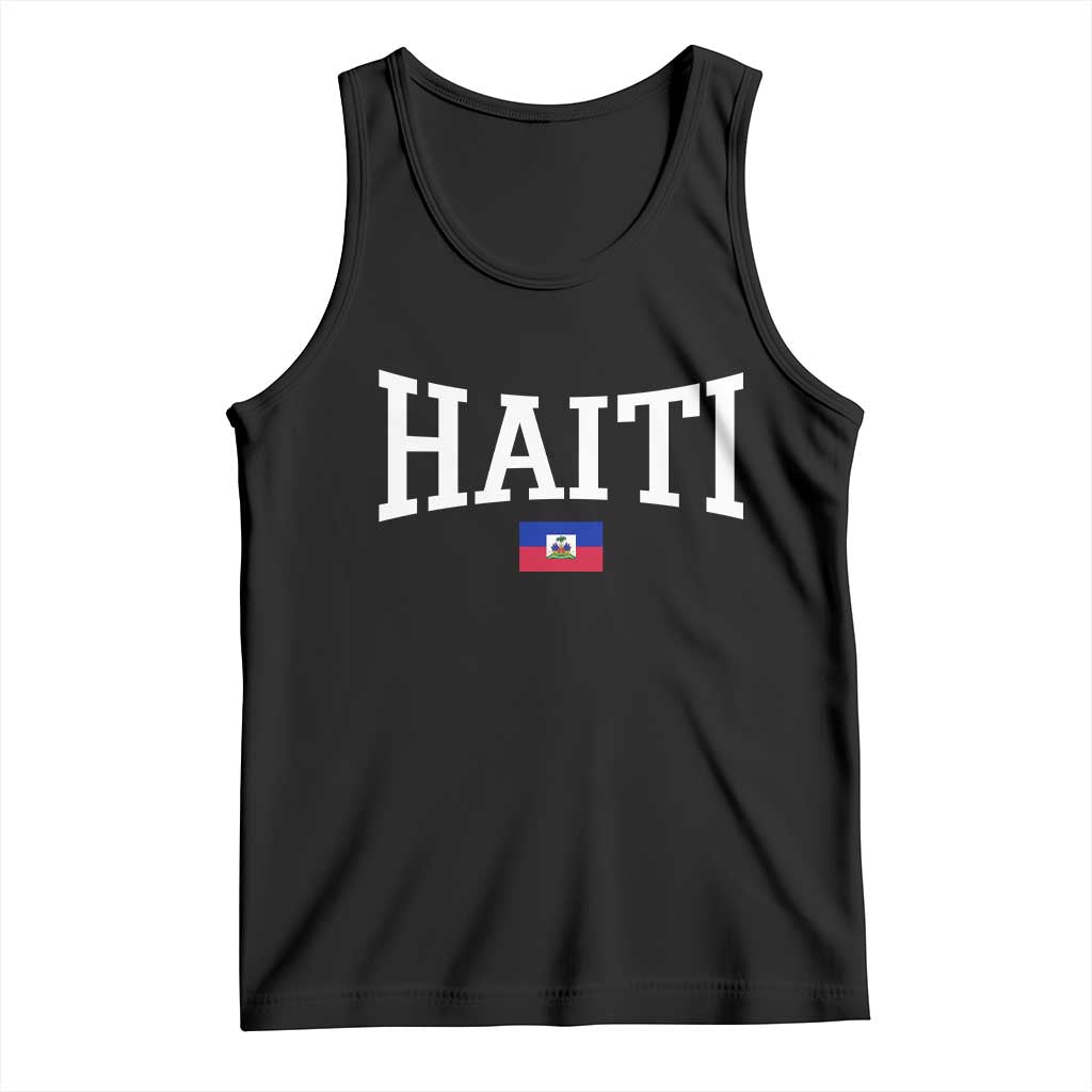 Haiti Haitian Flag Caribbean Souvenir Tank Top Vintage Varsity Sports