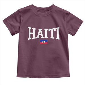 Haiti Haitian Flag Caribbean Souvenir Toddler T Shirt Vintage Varsity Sports