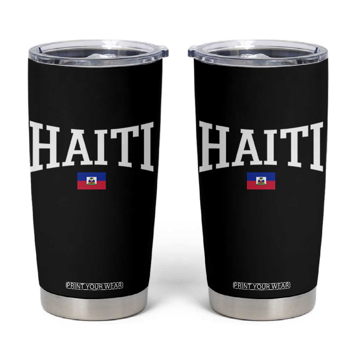 Haiti Haitian Flag Caribbean Souvenir Tumbler Cup Vintage Varsity Sports