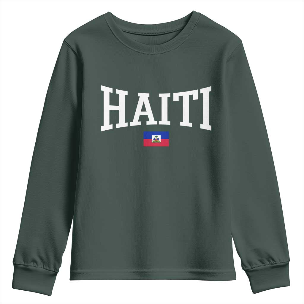 Haiti Haitian Flag Caribbean Souvenir Youth Sweatshirt Vintage Varsity Sports
