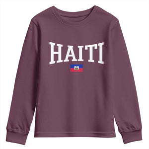 Haiti Haitian Flag Caribbean Souvenir Youth Sweatshirt Vintage Varsity Sports