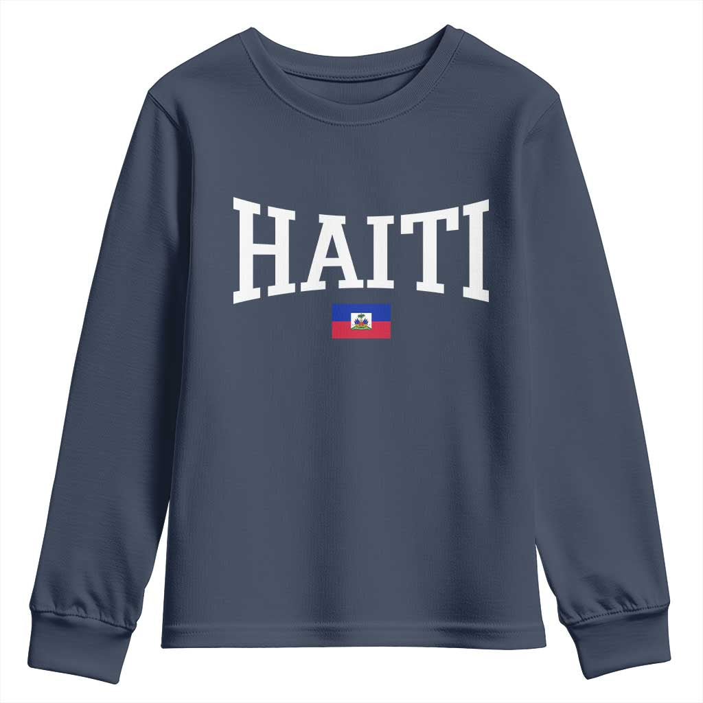 Haiti Haitian Flag Caribbean Souvenir Youth Sweatshirt Vintage Varsity Sports