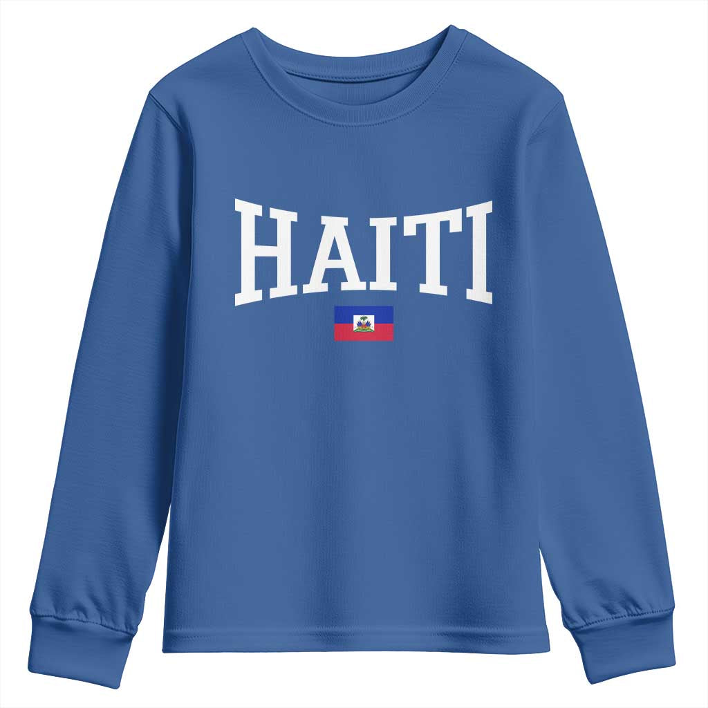 Haiti Haitian Flag Caribbean Souvenir Youth Sweatshirt Vintage Varsity Sports
