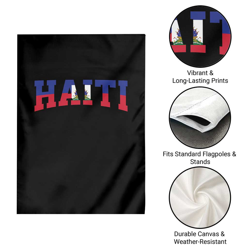 Vintage Haiti Garden Flag Varsity Haitian Flag Classic Haitian Pride College Style