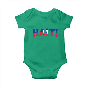 Vintage Haiti Baby Onesie Varsity Haitian Flag Classic Haitian Pride College Style