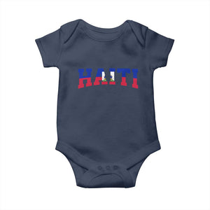 Vintage Haiti Baby Onesie Varsity Haitian Flag Classic Haitian Pride College Style