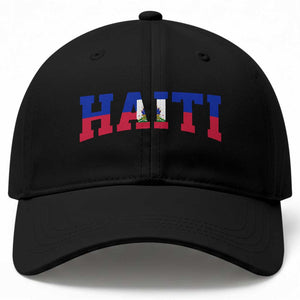 Vintage Haiti Baseball Cap Varsity Haitian Flag Classic Haitian Pride College Style