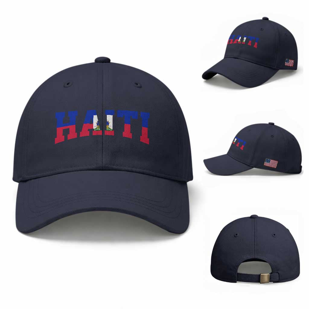 Vintage Haiti Baseball Cap Varsity Haitian Flag Classic Haitian Pride College Style