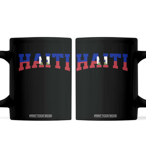 Vintage Haiti Coffee Mug Varsity Haitian Flag Classic Haitian Pride College Style