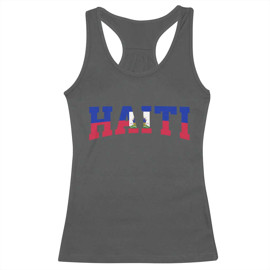 Vintage Haiti Racerback Tank Top Varsity Haitian Flag Classic Haitian Pride College Style