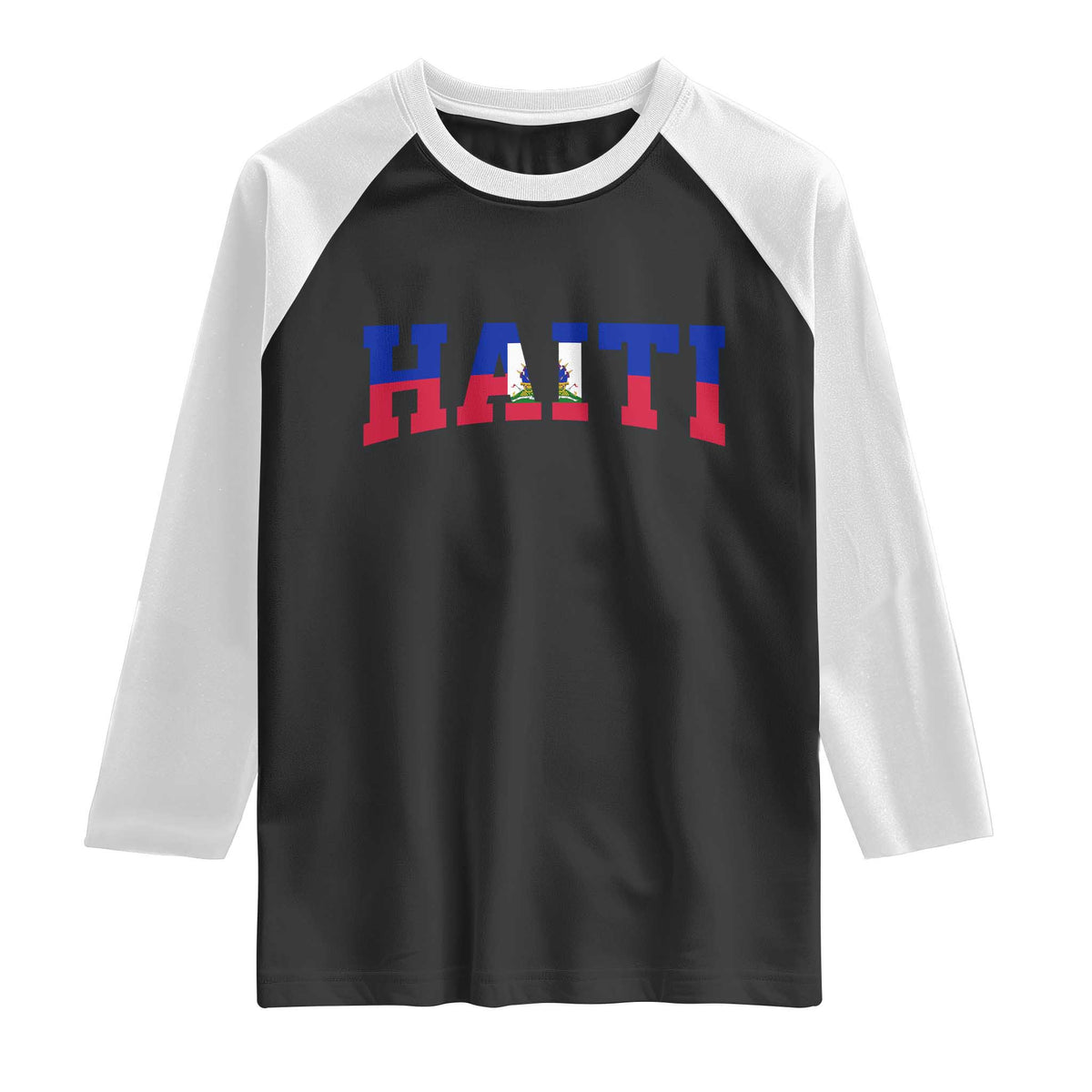 Vintage Haiti Raglan Shirt Varsity Haitian Flag Classic Haitian Pride College Style