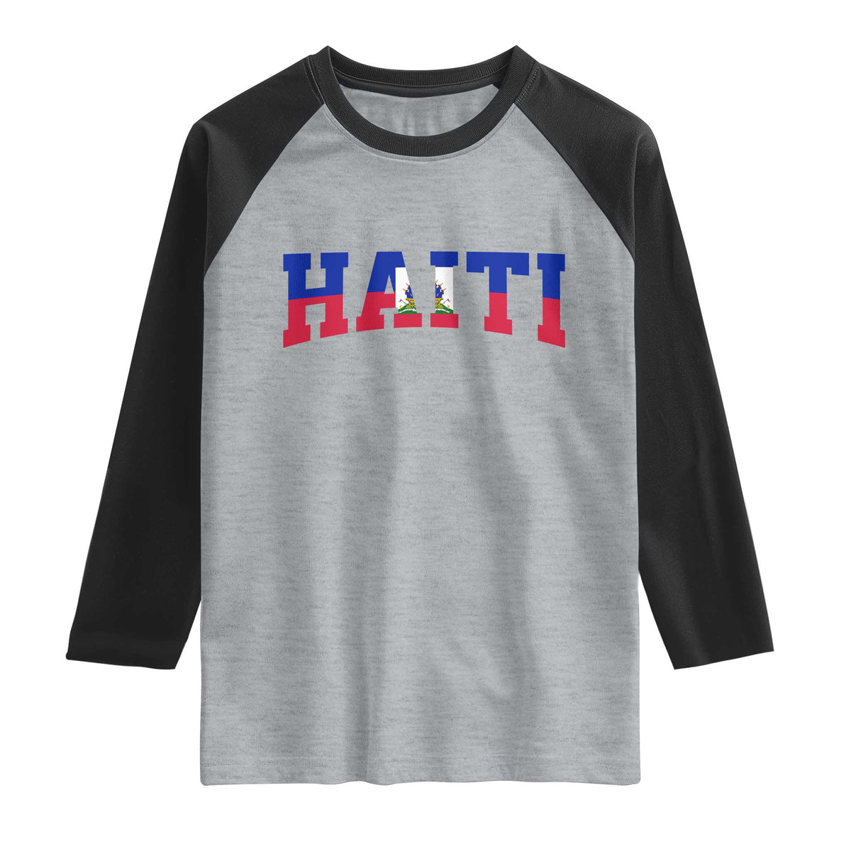 Vintage Haiti Raglan Shirt Varsity Haitian Flag Classic Haitian Pride College Style