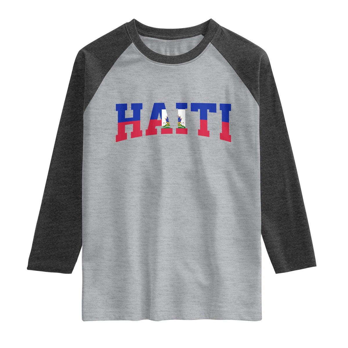 Vintage Haiti Raglan Shirt Varsity Haitian Flag Classic Haitian Pride College Style