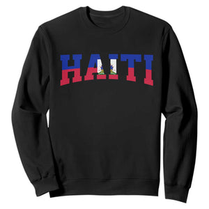 Vintage Haiti Sweatshirt Varsity Haitian Flag Classic Haitian Pride College Style