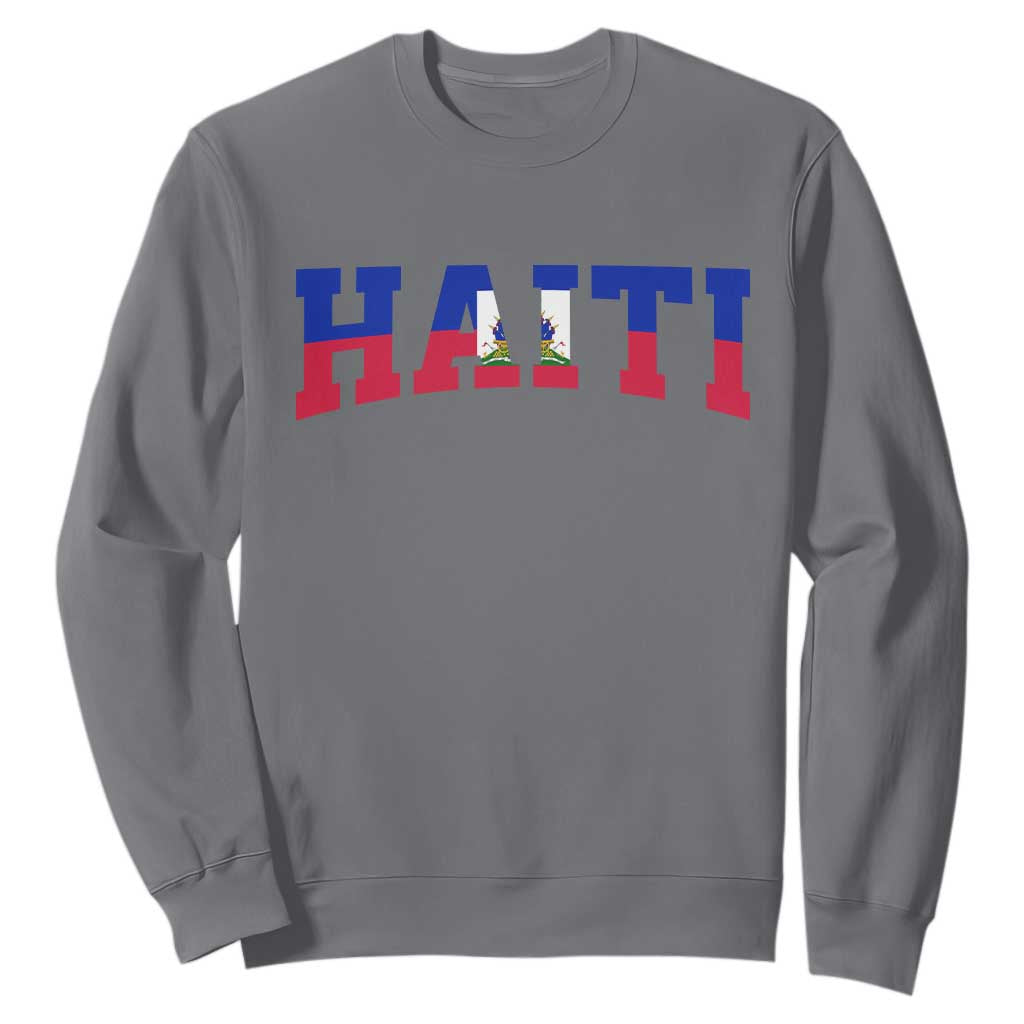 Vintage Haiti Sweatshirt Varsity Haitian Flag Classic Haitian Pride College Style