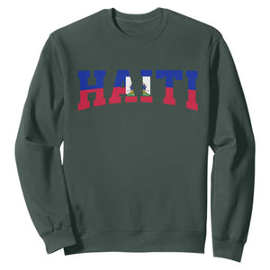 Vintage Haiti Sweatshirt Varsity Haitian Flag Classic Haitian Pride College Style