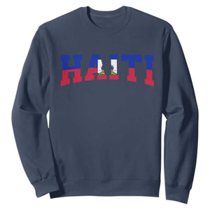 Vintage Haiti Sweatshirt Varsity Haitian Flag Classic Haitian Pride College Style