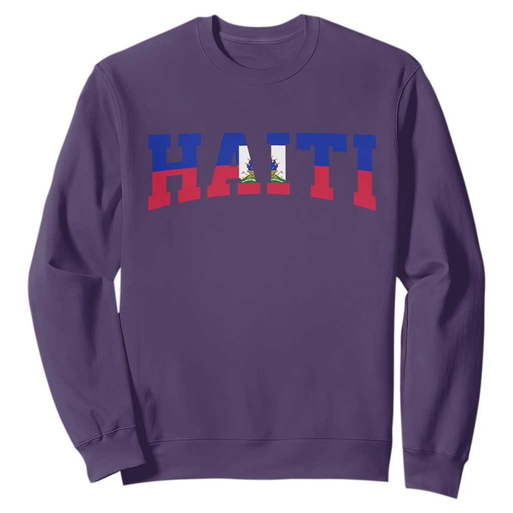 Vintage Haiti Sweatshirt Varsity Haitian Flag Classic Haitian Pride College Style