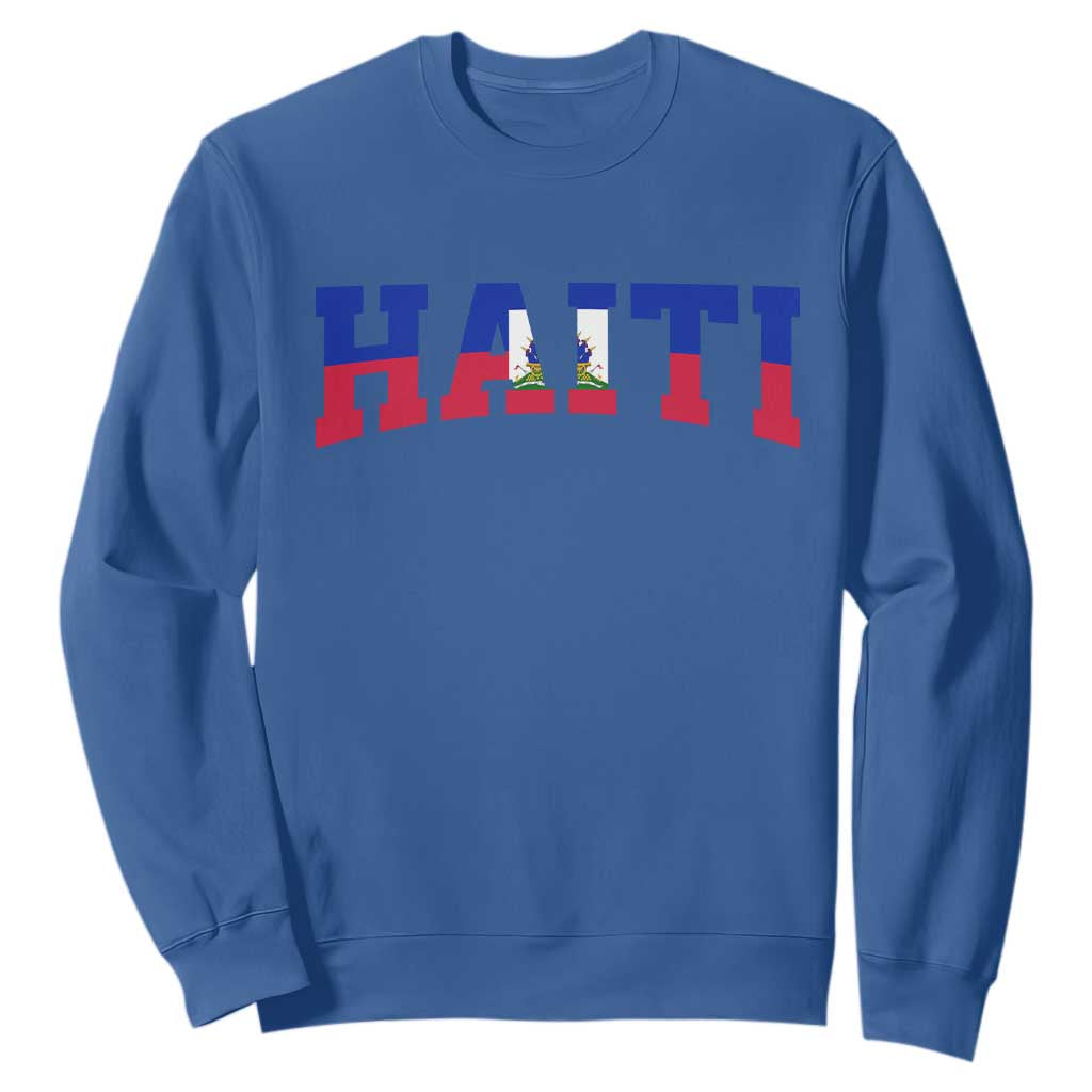 Vintage Haiti Sweatshirt Varsity Haitian Flag Classic Haitian Pride College Style