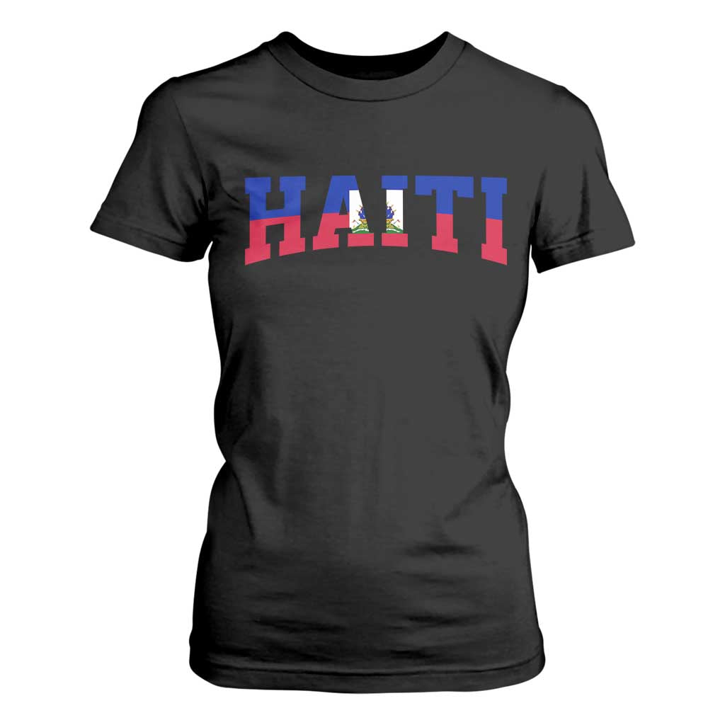 Vintage Haiti T Shirt For Women Varsity Haitian Flag Classic Haitian Pride College Style