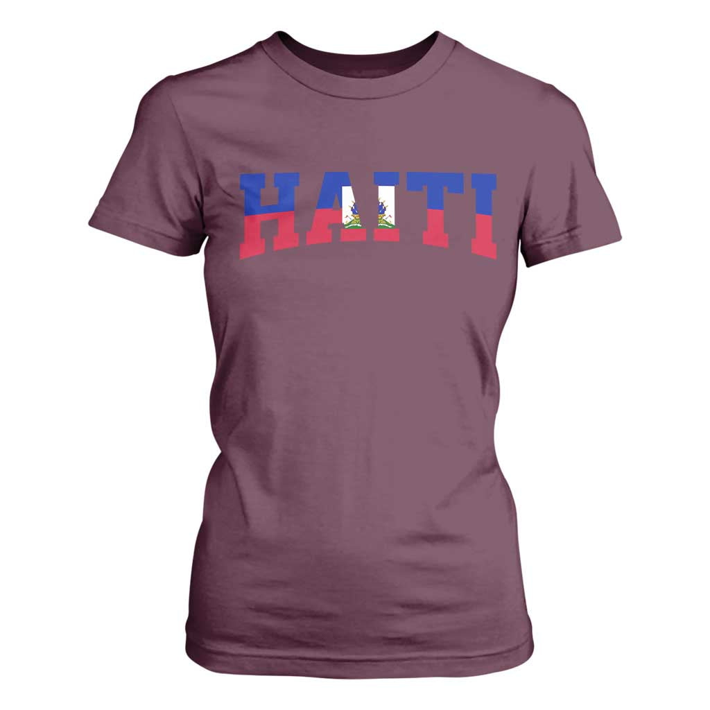 Vintage Haiti T Shirt For Women Varsity Haitian Flag Classic Haitian Pride College Style