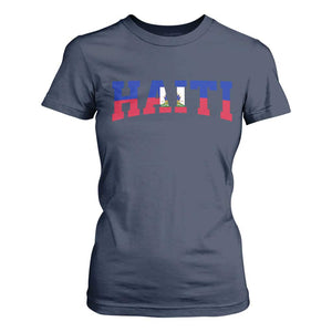 Vintage Haiti T Shirt For Women Varsity Haitian Flag Classic Haitian Pride College Style