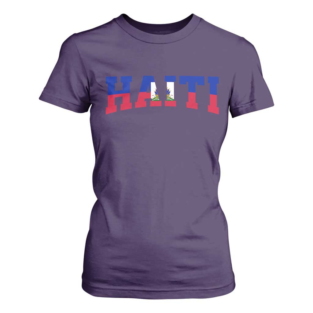 Vintage Haiti T Shirt For Women Varsity Haitian Flag Classic Haitian Pride College Style