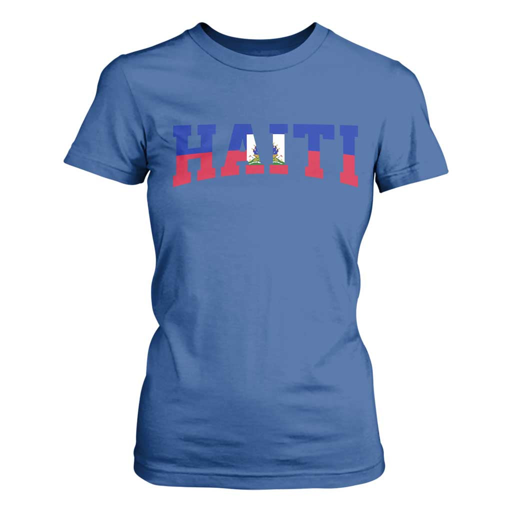 Vintage Haiti T Shirt For Women Varsity Haitian Flag Classic Haitian Pride College Style