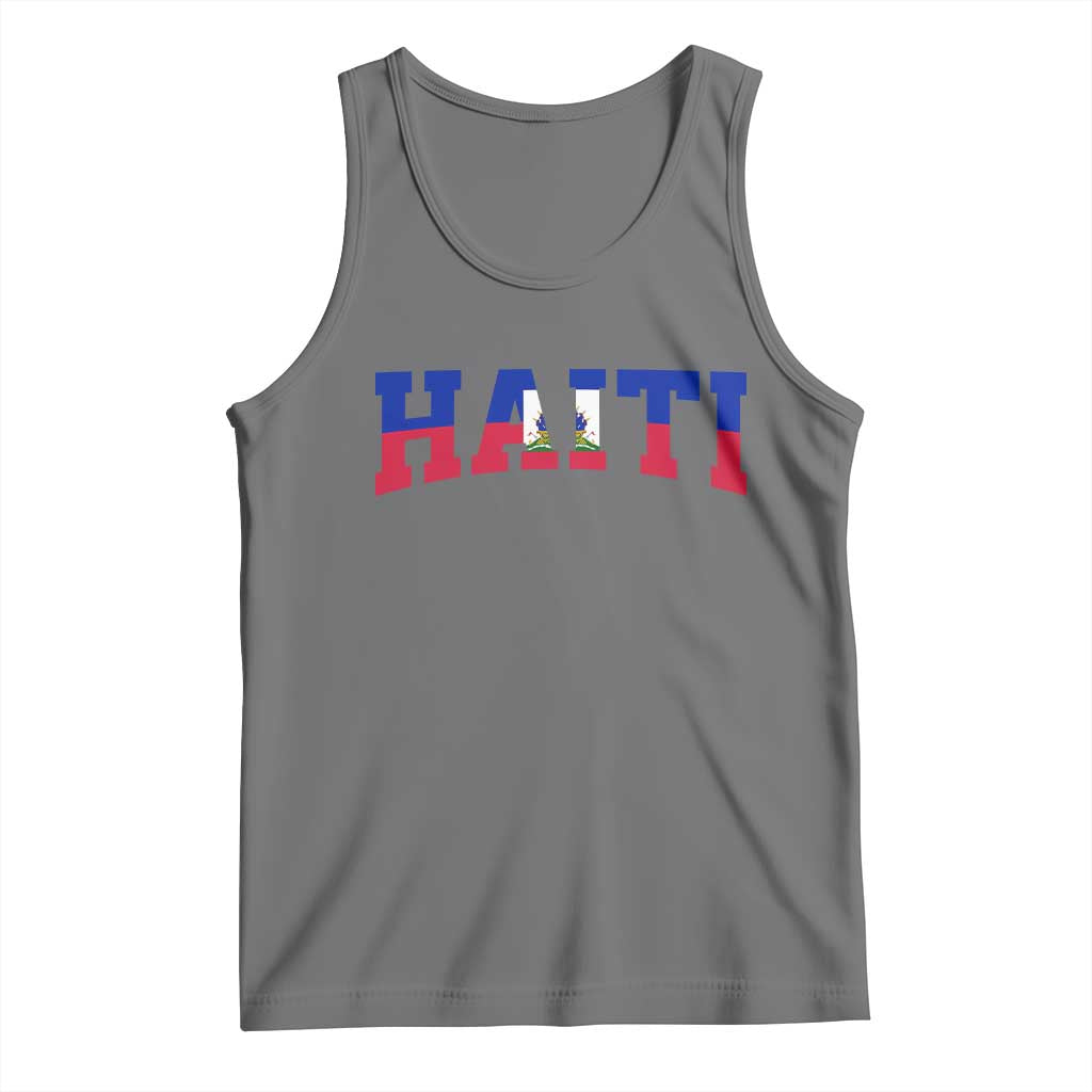 Vintage Haiti Tank Top Varsity Haitian Flag Classic Haitian Pride College Style