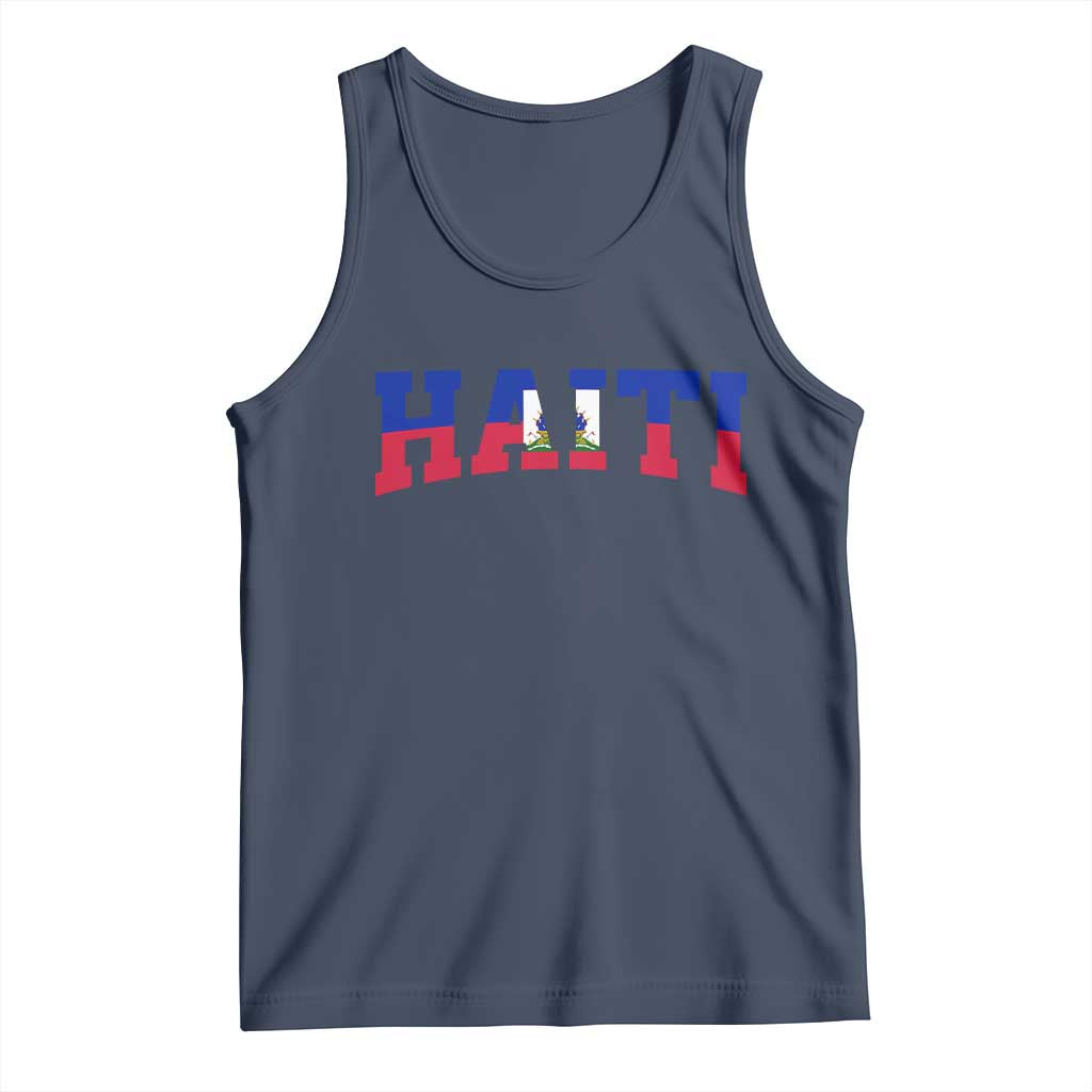 Vintage Haiti Tank Top Varsity Haitian Flag Classic Haitian Pride College Style