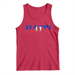 Vintage Haiti Tank Top Varsity Haitian Flag Classic Haitian Pride College Style