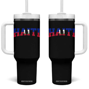 Vintage Haiti Tumbler With Handle Varsity Haitian Flag Classic Haitian Pride College Style