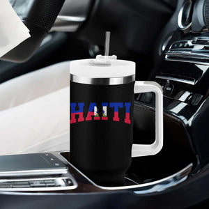 Vintage Haiti Tumbler With Handle Varsity Haitian Flag Classic Haitian Pride College Style