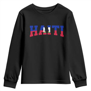 Vintage Haiti Youth Sweatshirt Varsity Haitian Flag Classic Haitian Pride College Style