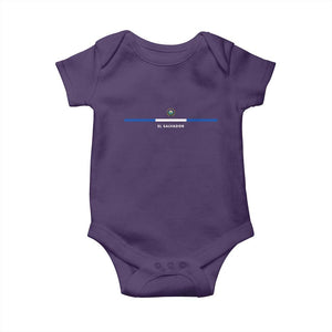 El Salvador Baby Onesie Vintage Salvadoran Flag Independence Day TS10 Purple Print Your Wear