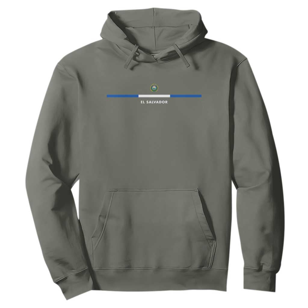 El Salvador Hoodie Vintage Salvadoran Flag Independence Day TS10 Military Green Print Your Wear