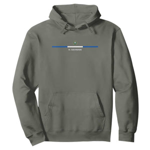 El Salvador Hoodie Vintage Salvadoran Flag Independence Day TS10 Military Green Print Your Wear