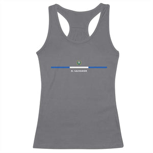 El Salvador Racerback Tank Top Vintage Salvadoran Flag Independence Day TS10 Charcoal Print Your Wear