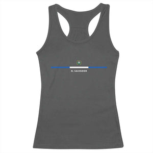 El Salvador Racerback Tank Top Vintage Salvadoran Flag Independence Day TS10 Dark Heather Print Your Wear