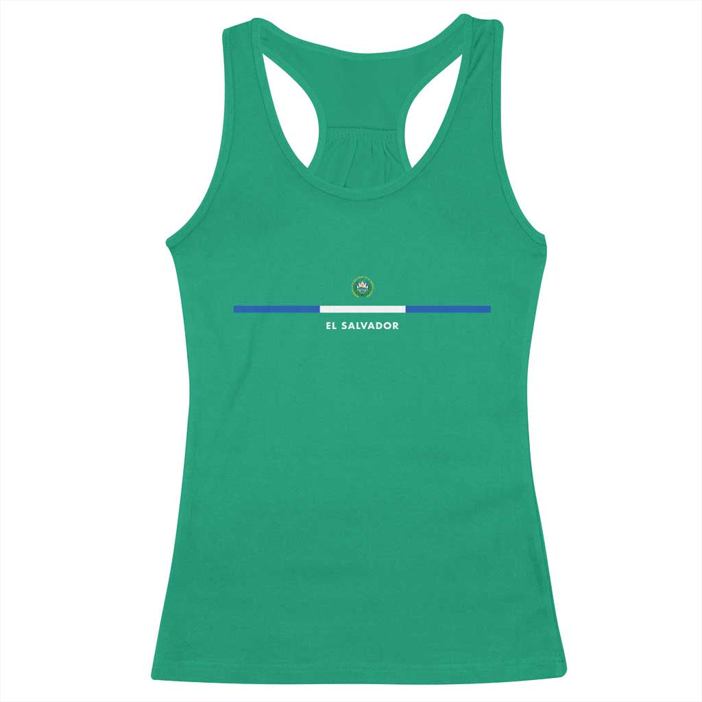 El Salvador Racerback Tank Top Vintage Salvadoran Flag Independence Day TS10 Irish Green Print Your Wear