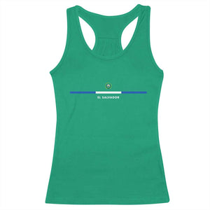 El Salvador Racerback Tank Top Vintage Salvadoran Flag Independence Day TS10 Irish Green Print Your Wear