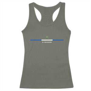 El Salvador Racerback Tank Top Vintage Salvadoran Flag Independence Day TS10 Military Green Print Your Wear