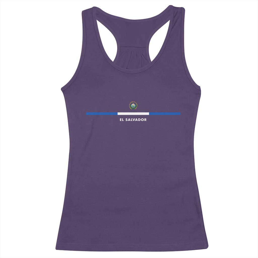 El Salvador Racerback Tank Top Vintage Salvadoran Flag Independence Day TS10 Purple Print Your Wear