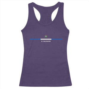 El Salvador Racerback Tank Top Vintage Salvadoran Flag Independence Day TS10 Purple Print Your Wear