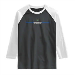 El Salvador Raglan Shirt Vintage Salvadoran Flag Independence Day TS10 Black White Print Your Wear