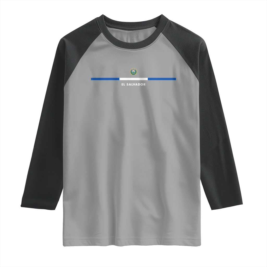 El Salvador Raglan Shirt Vintage Salvadoran Flag Independence Day TS10 Sport Gray Black Print Your Wear