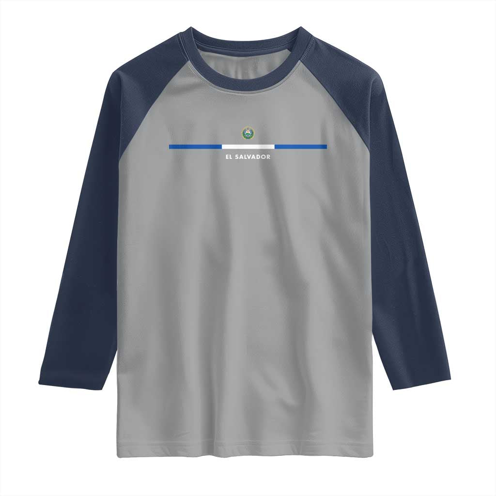 El Salvador Raglan Shirt Vintage Salvadoran Flag Independence Day TS10 Sport Gray Navy Print Your Wear