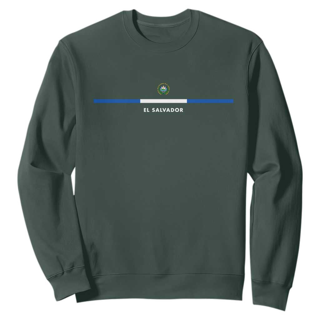 El Salvador Sweatshirt Vintage Salvadoran Flag Independence Day TS10 Dark Forest Green Print Your Wear