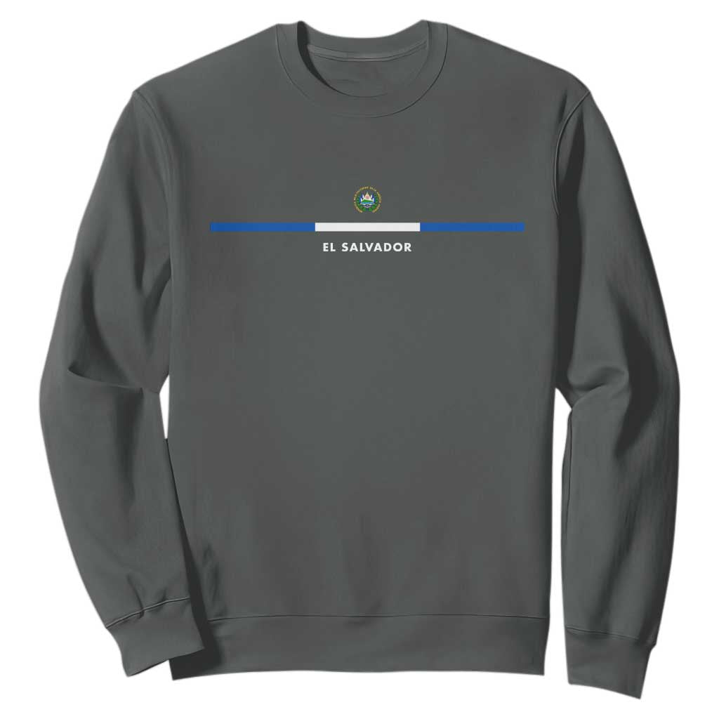 El Salvador Sweatshirt Vintage Salvadoran Flag Independence Day TS10 Dark Heather Print Your Wear